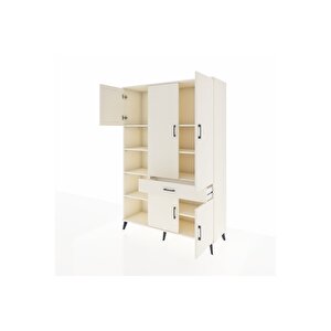 Hyperion Gardrop 8 Raflı Tek Çekmeceli 5 Kapaklı 132x44x195 Aytaşı-aytaşı