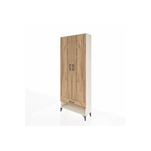 Arges Dolap 5 Raflı Tek Çekmeceli 2 Kapaklı 88x30x221 Aytaşı-çam