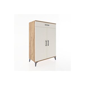 Hyperion Dolap 2 Raflı Tek Çekmeceli 2 Kapaklı 88x44x134 Çam-aytaşı