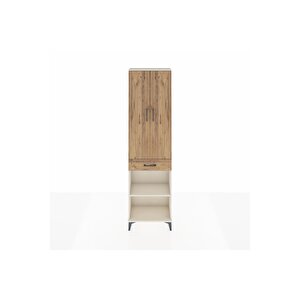 Arges Dolap 3 Raflı Tek Çekmeceli Tek Askılı 60x30x221 Aytaşı-çam