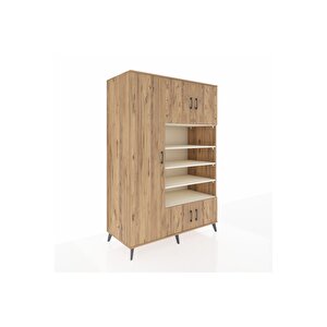 Kronos Dolap 10 Raflı 5 Kapaklı 132x59x195 Çam-çam/aytaşı