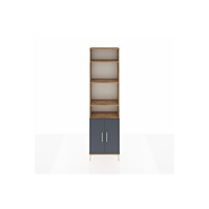 Arges Dolap 5 Raflı 2 Kapaklı 60x30x221 Çam-antrasit