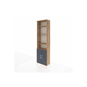 Arges Dolap 5 Raflı 2 Kapaklı 60x30x221 Çam-antrasit