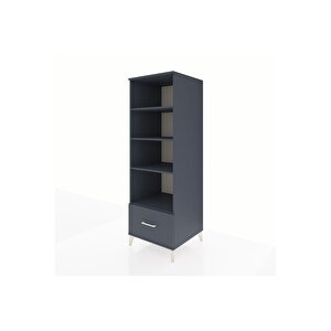 Kronos Dolap 4 Raflı Tek Çekmeceli 60x59x182 Antrasit-antrasit