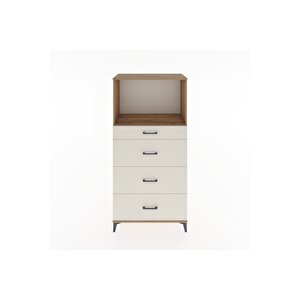 Hyperion Dolap Tek Raflı 4 Çekmeceli 88x44x182 Çam-aytaşı