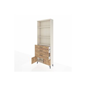 Arges Dolap 3 Raflı 3 Çekmeceli 2 Kapaklı 88x30x243 Aytaşı-çam