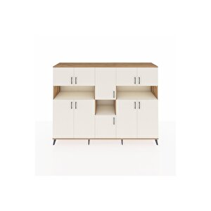 Hyperion Dolap 14 Raflı 10 Kapaklı 220x44x163 Çam-aytaşı