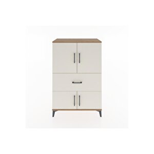 Hyperion Dolap 2 Raflı Tek Çekmeceli 4 Kapaklı 88x44x134 Çam-aytaşı