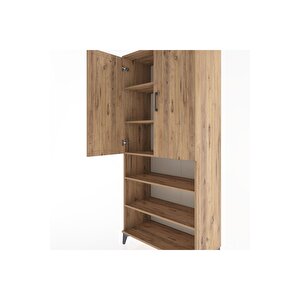Hyperion Dolap 5 Raflı 2 Kapaklı 88x44x195 Çam-çam