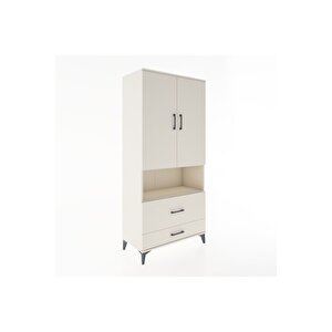 Hyperion Dolap 4 Raflı 2 Çekmeceli 2 Kapaklı 88x44x195 Aytaşı-aytaşı