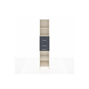Arges Dolap 3 Raflı 3 Çekmeceli 44x30x221 Aytaşı-antrasit