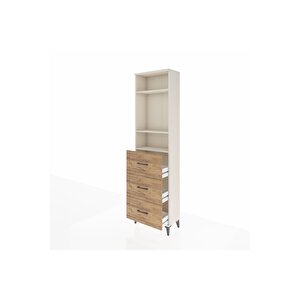 Arges Dolap 3 Raflı 3 Çekmeceli 60x30x221 Aytaşı-çam