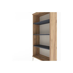 Arges Dolap 3 Raflı 60x30x134 Çam-antrasit