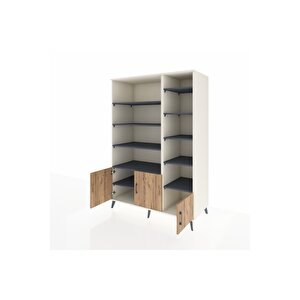 Kronos Dolap 10 Raflı 3 Kapaklı 132x59x195 Aytaşı-çam/antrasit