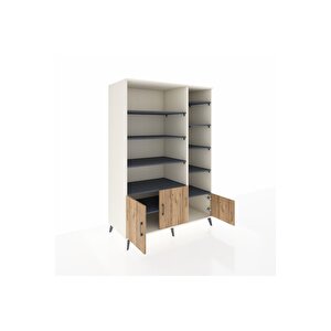 Kronos Dolap 10 Raflı 3 Kapaklı 132x59x195 Aytaşı-çam/antrasit