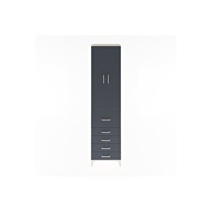 Hyperion Dolap 4 Raflı 5 Çekmeceli 2 Kapaklı 60x44x243 Aytaşı-antrasit