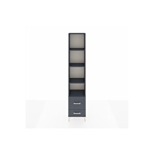 Arges Dolap 4 Raflı 2 Çekmeceli 44x30x221 Antrasit-antrasit