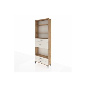 Arges Dolap 4 Raflı 4 Çekmeceli 88x30x243 Çam-aytaşı