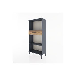 Hyperion Dolap 2 Raflı Tek Çekmeceli 60x44x134 Antrasit-çam