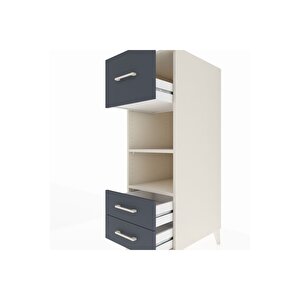 Kronos Dolap 2 Raflı 3 Çekmeceli 44x59x134 Aytaşı-antrasit