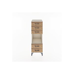 Hyperion Dolap Tek Raflı 5 Çekmeceli 44x44x134 Aytaşı-çam