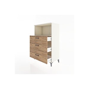 Hyperion Dolap Tek Raflı 3 Çekmeceli 88x44x134 Aytaşı-çam