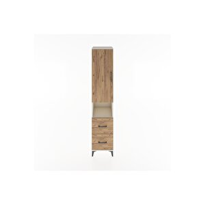 Hyperion Dolap 3 Raflı 2 Çekmeceli Tek Askılı 44x44x221 Aytaşı-çam
