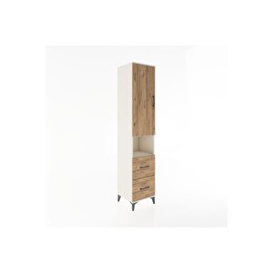 Hyperion Dolap 3 Raflı 2 Çekmeceli Tek Askılı 44x44x221 Aytaşı-çam