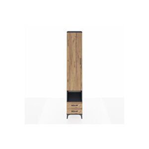 Hyperion Dolap 6 Raflı 2 Çekmeceli Tek Kapaklı 44x44x243 Antrasit-çam