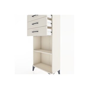 Hyperion Dolap Tek Raflı 3 Çekmeceli 60x44x134 Aytaşı-aytaşı