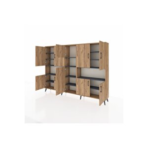 Arges Dolap 14 Raflı 10 Kapaklı 220x30x163 Çam-çam/antrasit