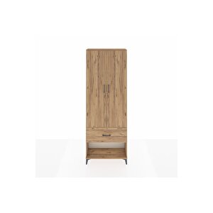 Arges Dolap Tek Raflı Tek Çekmeceli Tek Askılı 88x30x243 Çam-çam