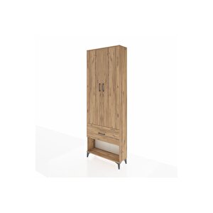 Arges Dolap Tek Raflı Tek Çekmeceli Tek Askılı 88x30x243 Çam-çam