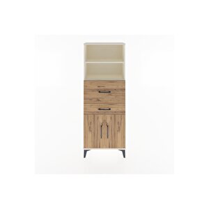 Arges Dolap 3 Raflı 2 Çekmeceli 2 Kapaklı 60x30x163 Aytaşı-çam