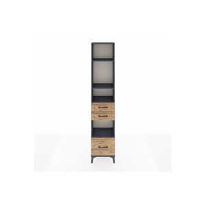 Arges Dolap 4 Raflı 3 Çekmeceli 44x30x221 Antrasit-çam