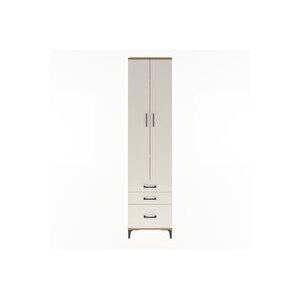 Arges Dolap 4 Raflı 3 Çekmeceli 2 Kapaklı 60x30x243 Çam-aytaşı