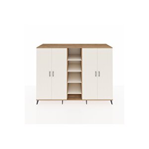 Kronos Dolap 12 Raflı 4 Kapaklı 220x59x163 Çam-aytaşı