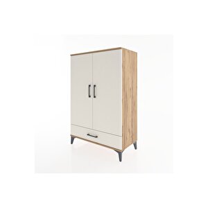 Hyperion Dolap Tek Raflı Tek Çekmeceli Tek Askılı 88x44x134 Çam-aytaşı