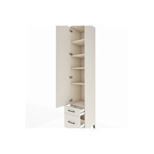 Hyperion Dolap 5 Raflı 2 Çekmeceli Tek Kapaklı 44x44x243 Aytaşı-aytaşı