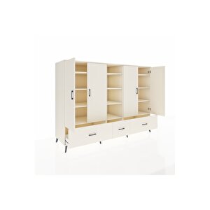 Kronos Dolap 12 Raflı 3 Çekmeceli 4 Kapaklı 220x59x163 Aytaşı-aytaşı