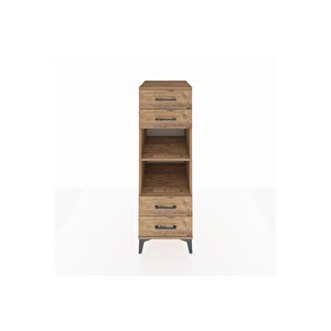 Kronos Dolap 2 Raflı 4 Çekmeceli 44x59x134 Çam-çam