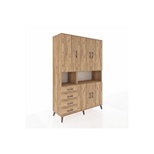Hyperion Gardrop 7 Raflı 4 Çekmeceli 5 Kapaklı 132x44x195 Çam-çam