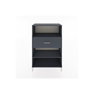 Hyperion Dolap 2 Raflı Tek Çekmeceli 88x44x134 Antrasit-antrasit