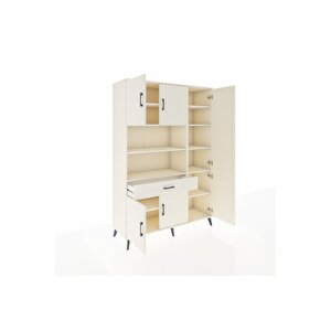 Hyperion Gardrop 10 Raflı Tek Çekmeceli 6 Kapaklı 132x44x195 Aytaşı-aytaşı