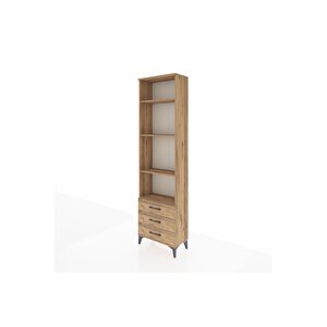 Arges Dolap 4 Raflı 3 Çekmeceli 60x30x221 Çam-çam