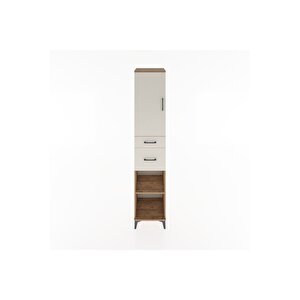 Hyperion Dolap 4 Raflı 2 Çekmeceli Tek Kapaklı 44x44x221 Çam-aytaşı