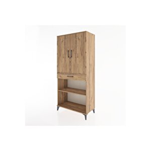 Hyperion Dolap 4 Raflı Tek Çekmeceli 2 Kapaklı 88x44x195 Çam-çam