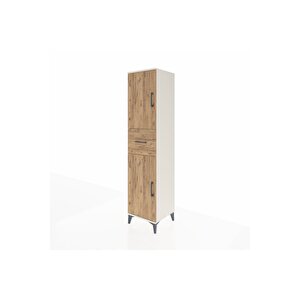 Hyperion Dolap 3 Raflı Tek Çekmeceli 2 Kapaklı 44x44x195 Aytaşı-çam