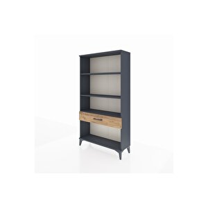 Arges Dolap 3 Raflı Tek Çekmeceli 88x30x163 Antrasit-çam