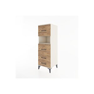 Hyperion Dolap Tek Raflı 4 Çekmeceli 44x44x134 Aytaşı-çam